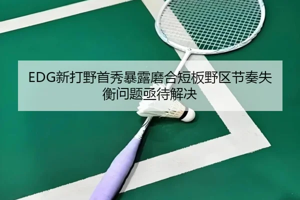 EDG新打野首秀暴露磨合短板野区节奏失衡问题亟待解决